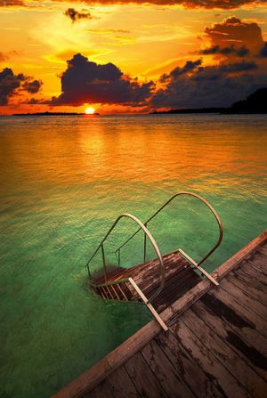 mylusciouslife.com - sunset steps into the ocean.jpg